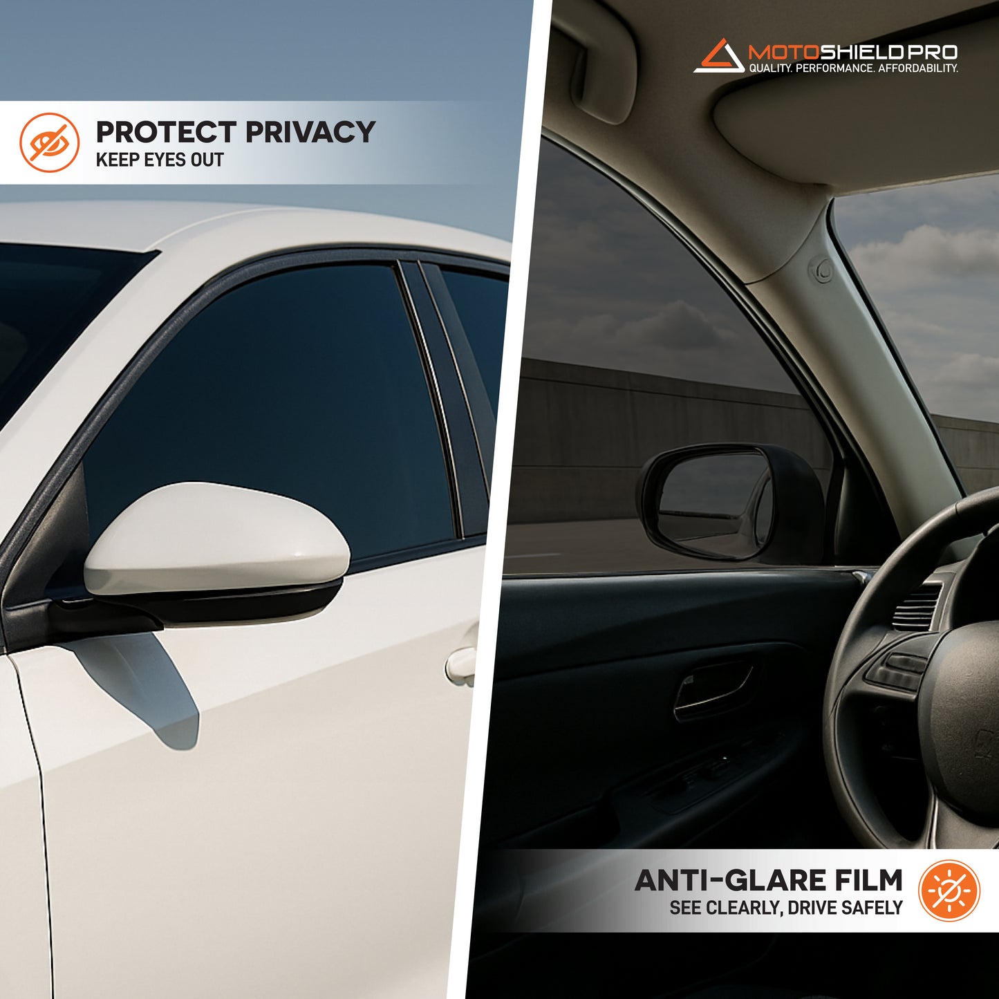 MotoShield Pro Nano Ceramic Window Tint - 36" in x 15' ft Roll + Lifetime Warranty