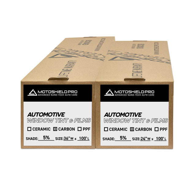 thumbnail image 2 of 24in X 25ft Nano Carbon Window Tint Roll – 5% VLT, 2-Ply Automotive Film, Glossy Black, Lifetime Warranty, Northern Tint 2 of 5
