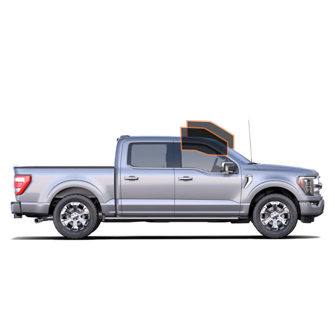 CERAMIC WINDOW TINT FILM FOR 2021-2022 FORD F150 4 DOOR CREW CAB — (FRONT DRIVER/PASSENGER 35%)