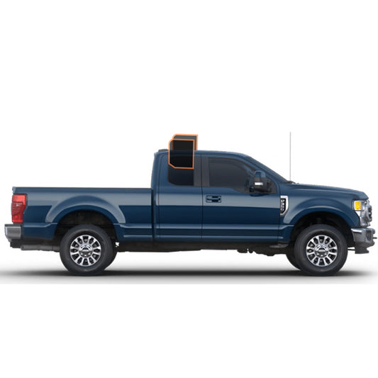 PRECUT CERAMIC WINDOW TINT FILM FOR 2017-2021 FORD F250 EXTENDED CAB — (REAR DRIVER/ PASSENGER 15%)
