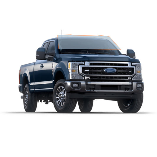 PRECUT CERAMIC WINDOW TINT FILM FOR 2017-2021 FORD F250 EXTENDED CAB — (FRONT WINDSHIELD 70%)