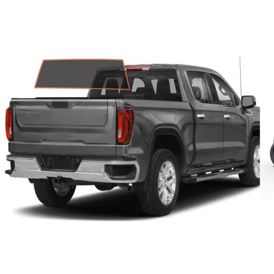 MOTOSHIELD PRO PREMIUM PROFESSIONAL 2MIL PRECUT CERAMIC WINDOW TINT FILM FOR 2014-2019 CHEVROLET SILVERADO 2500 CREW CAB — (REAR WINDSHIELD 15%) + LIFETIME WARRANTY