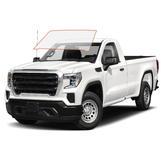 PRECUT CERAMIC WINDOW TINT FILM FOR 2014-2019 GMC SIERRA 1500 STANDARD CAB — (FRONT WINDSHIELD 75%)