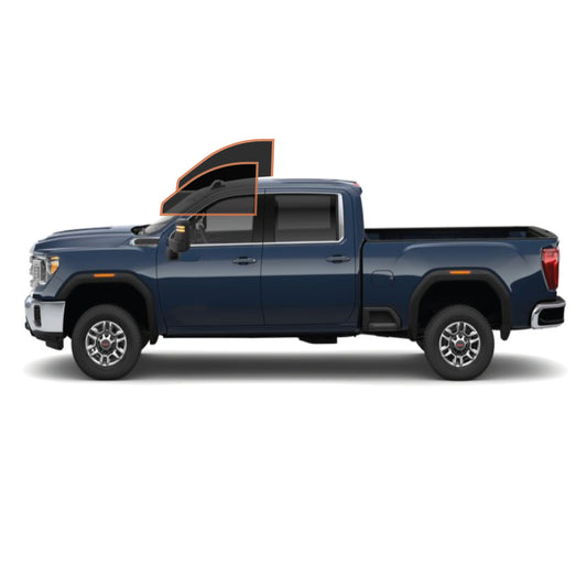 MOTOSHIELD PRO PREMIUM PROFESSIONAL 2MIL PRECUT CERAMIC WINDOW TINT FILM FOR 2015-2019 GMC SIERRA 2500 CREW CAB — (FRONT DRIVER/PASSENGER 15%) + LIFETIME WARRANTY