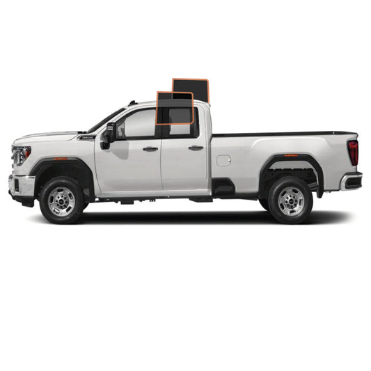 MOTOSHIELD PRO PREMIUM PROFESSIONAL 2MIL PRECUT CERAMIC WINDOW TINT FILM FOR 2015-2019 GMC SIERRA 2500 DOUBLE CAB — (REAR DRIVER/ PASSENGER 15%) + LIFETIME WARRANTY