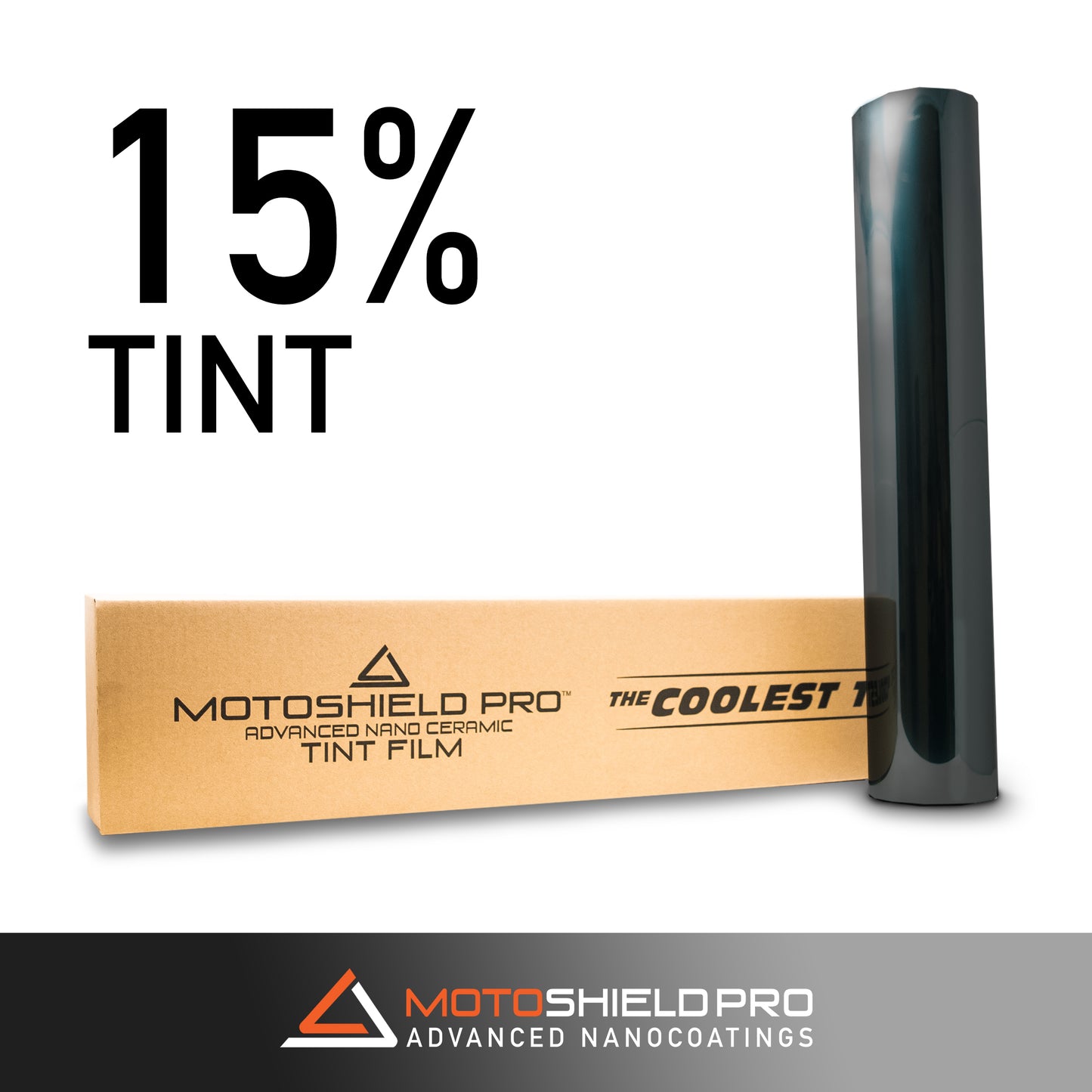 MOTOSHIELD PRO NANO CERAMIC WINDOW 15% TINT - 40" IN X 100' FT ROLL + LIFETIME WARRANTY