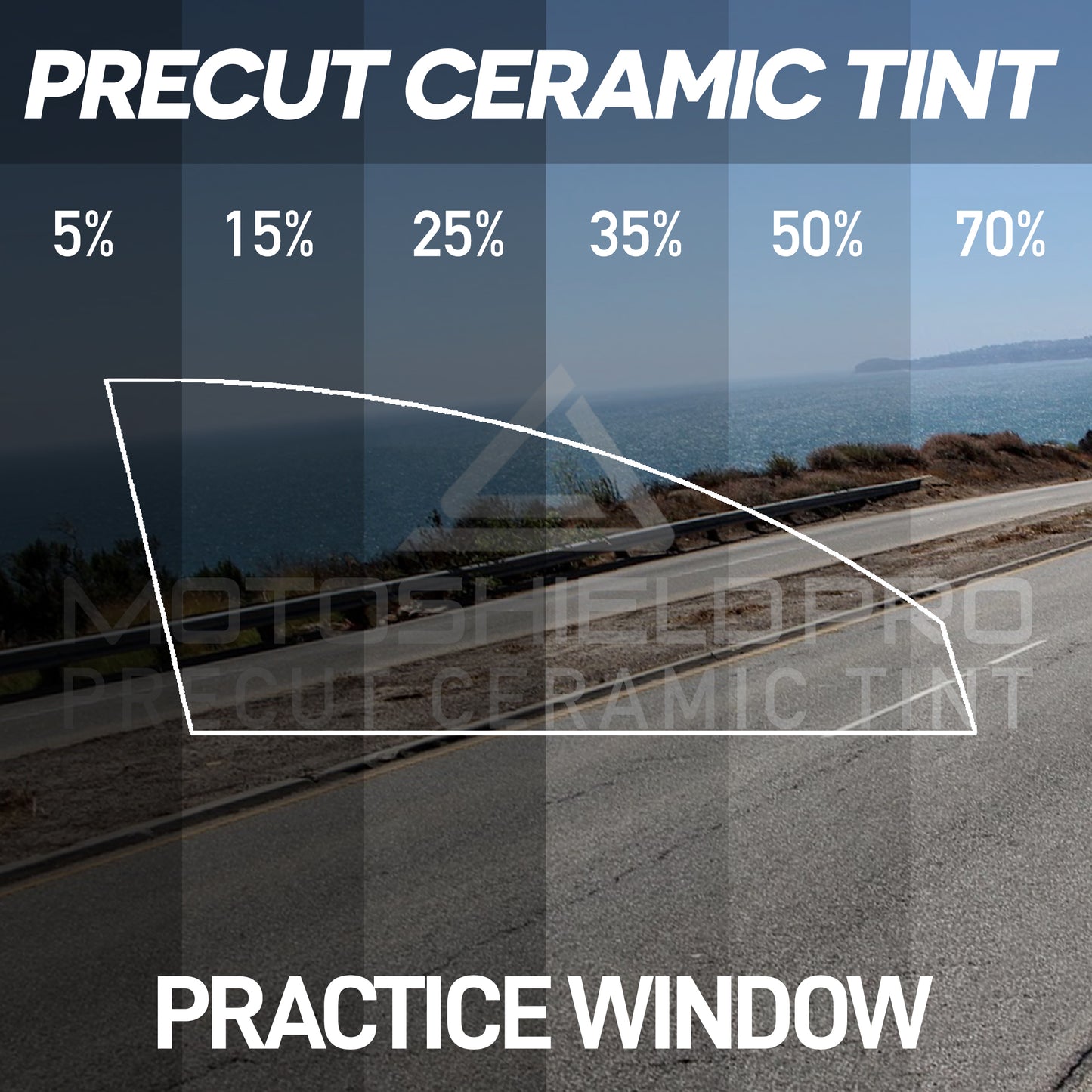 MotoShield Pro PRACTICE WINDOW - 70% TINT SHADE