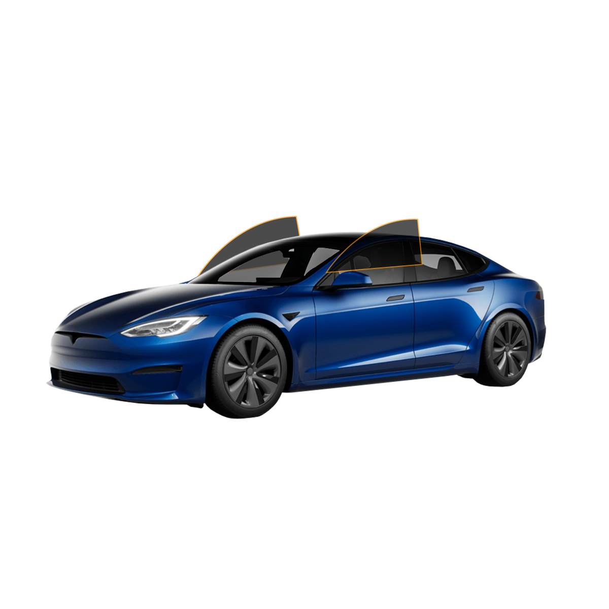 TESLA MODEL S CARBON WINDOW TINT FONT 2 WINDOWS