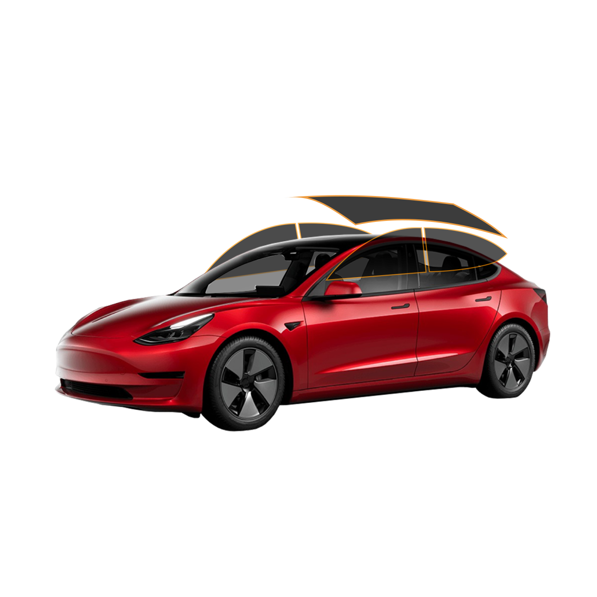 MOTOSHIELD PRO TESLA MODEL 3 CARBON WINDOW TINT ALL SIDES + REAR PANORAMIC ROOF