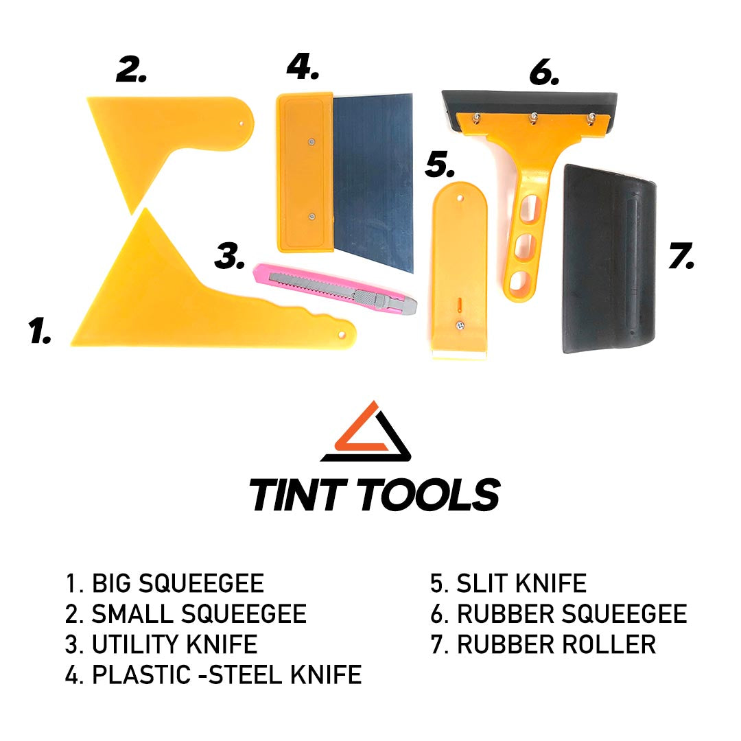 MotoShield Pro Window Tint Tools Application Kit Window Tinting Film InstallationMotoShield Pro 9pc Window Film Application Kit