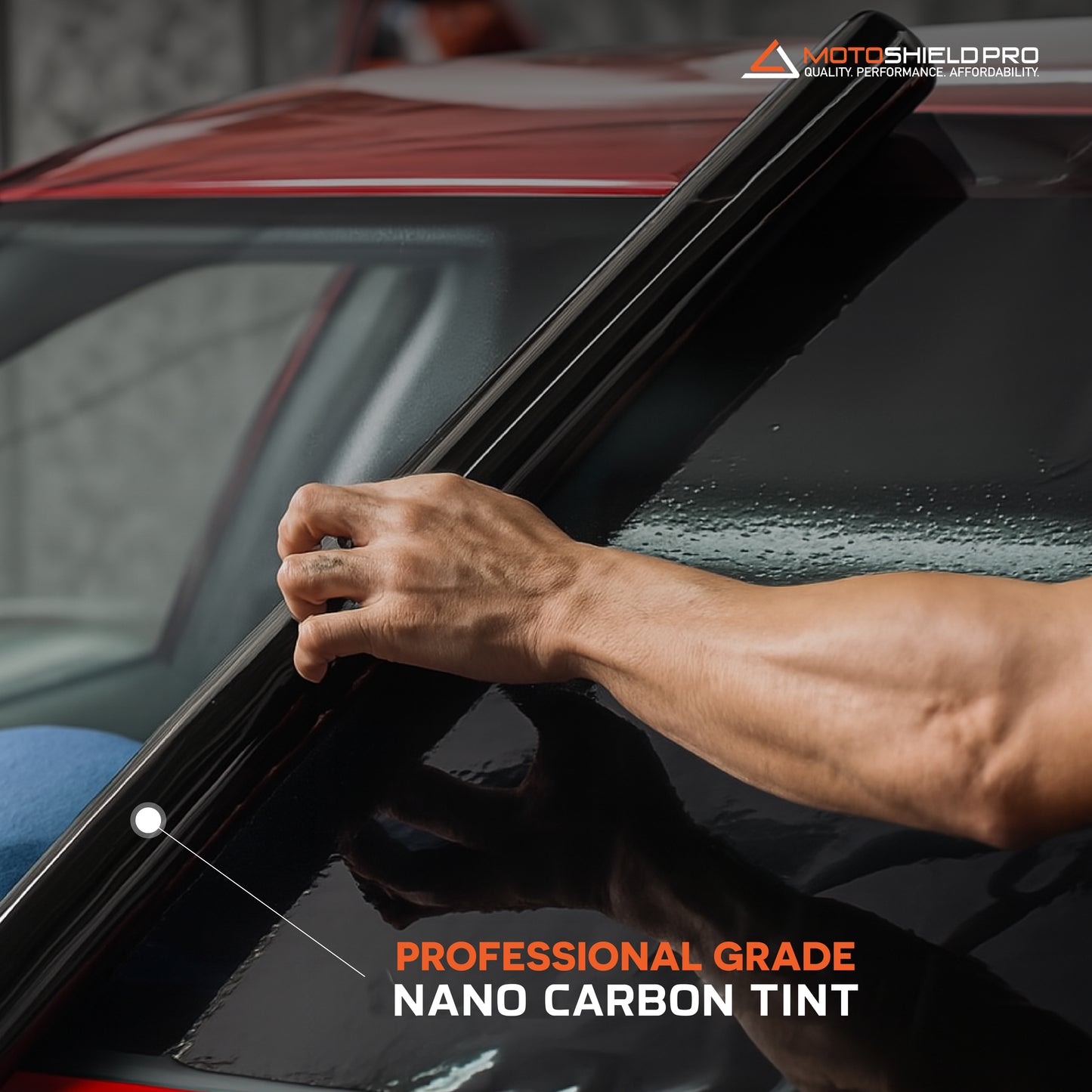 MotoShield Pro Nano Carbon Window Tint - 36" in x 10' ft Roll + Lifetime Warranty