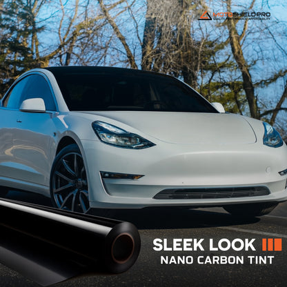 MotoShield Pro Nano Carbon Window Tint - 60" in x 100' ft Roll + Lifetime Warranty