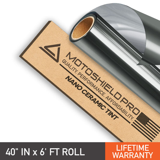 MotoShield Pro Nano Ceramic Window Tint - 40" in x 6' ft Roll + Lifetime Warranty