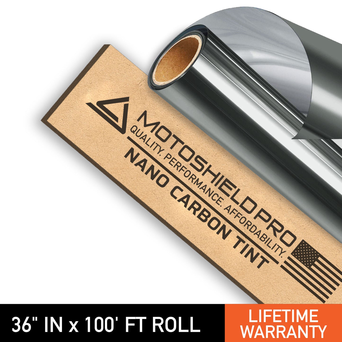 MotoShield Pro Nano Carbon Window Tint - 36" in x 100' ft Roll + Lifetime Warranty