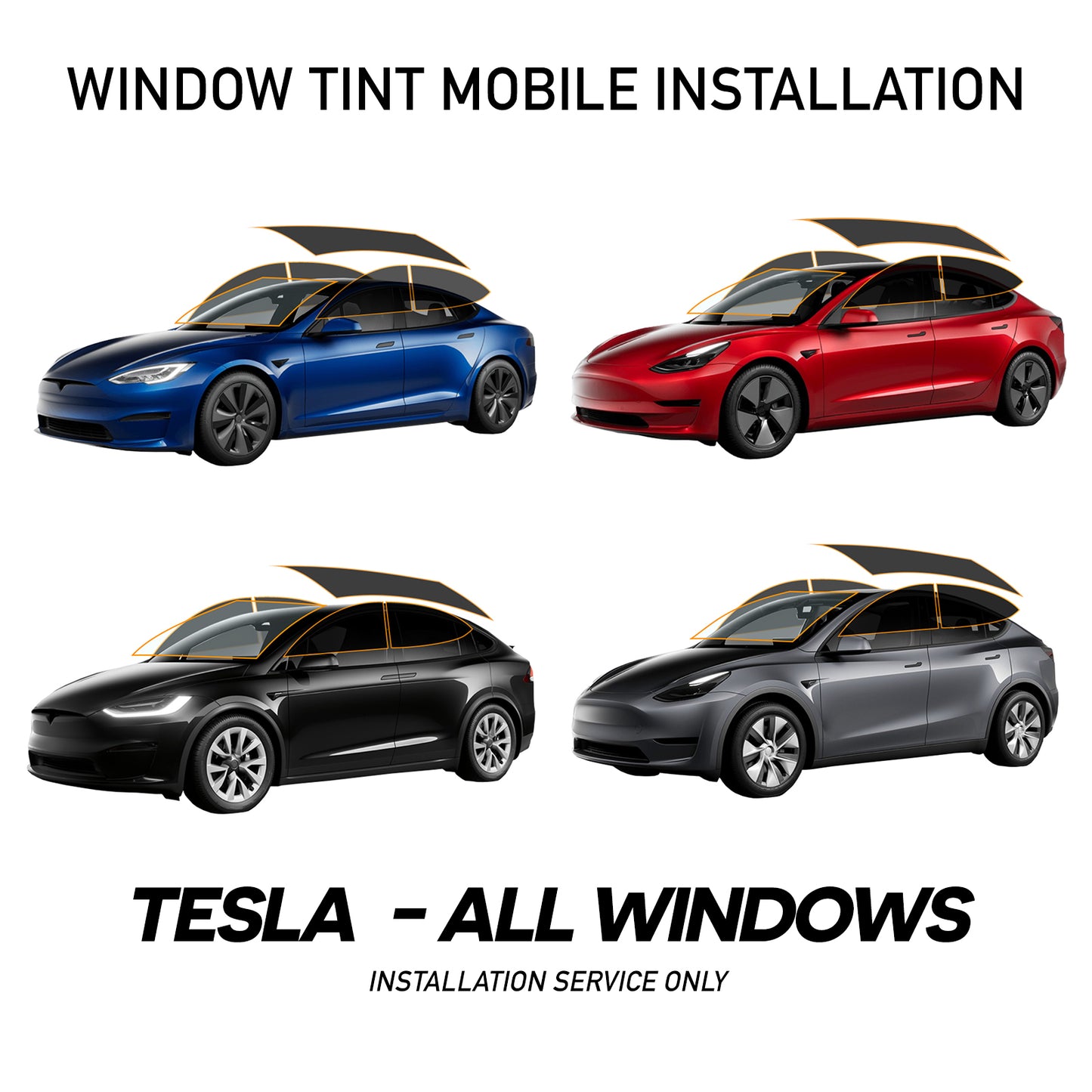 Window Tint Mobile Installation For Tesla - All Windows