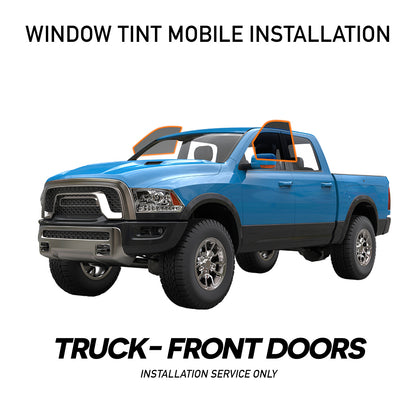 TRUCK FRONT DOORS WINDOW TINT MOBILE INSTALLATION FOR TRUCK - FRONT DOORS