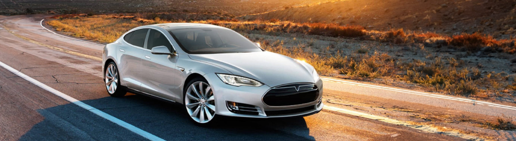 Tesla Model S electric car. A sleek, eco-friendly vehicle powered by electricity.