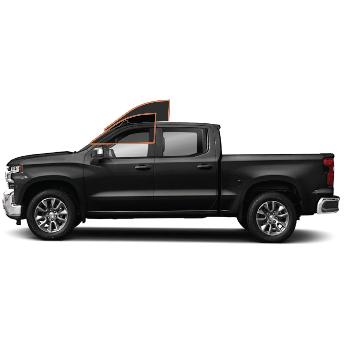 MotoShield Pro Premium Professional 2mil Precut Ceramic Window Tint Film for 2014-2018 Chevrolet Silverado 1500 Crew Cab — (Front Driver/Passenger 15%) + Lifetime Warranty