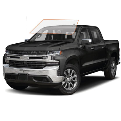 MotoShield Pro Premium Professional 2mil Precut Ceramic Window Tint Film for 2014-2018 Chevrolet Silverado 1500 Crew Cab — (Front Windshield 75%) + Lifetime Warranty