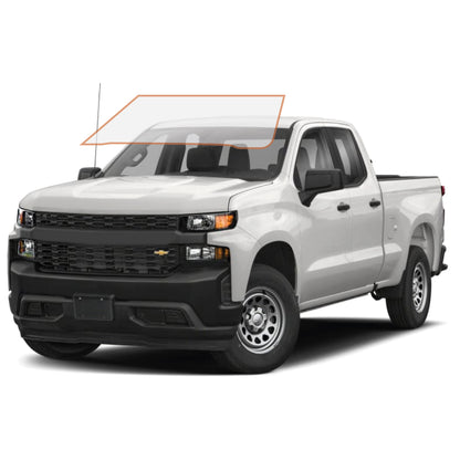 MotoShield Pro Premium Professional 2mil Precut Ceramic Window Tint Film for 2014-2018 Chevrolet Silverado 1500 Double Cab — (Front Windshield 70%) + Lifetime Warranty