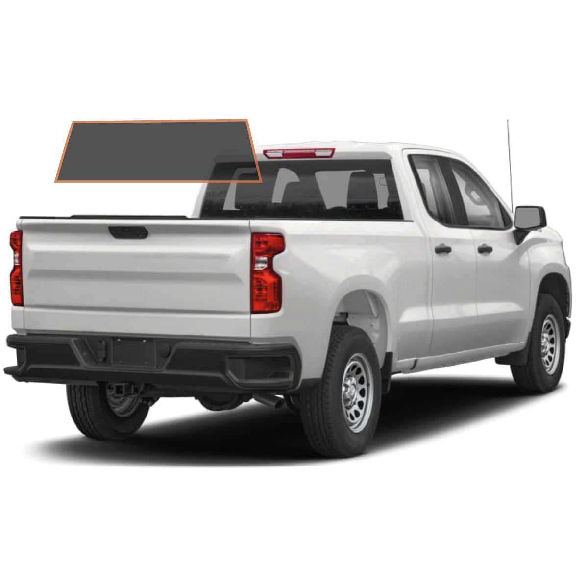 MotoShield Pro Premium Professional 2mil Precut Ceramic Window Tint Film for 2014-2018 Chevrolet Silverado 1500 Double Cab — (Rear Windshield 25%) + Lifetime Warranty