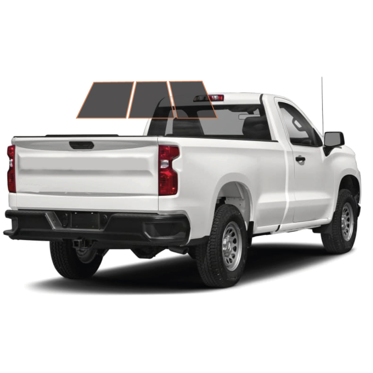 MotoShield Pro Premium Professional 2mil Precut Ceramic Window Tint Film for 2010-2021 Dodge Ram 2500 Standard Cab — (3pc Rear Windshield 15%) + Lifetime Warranty