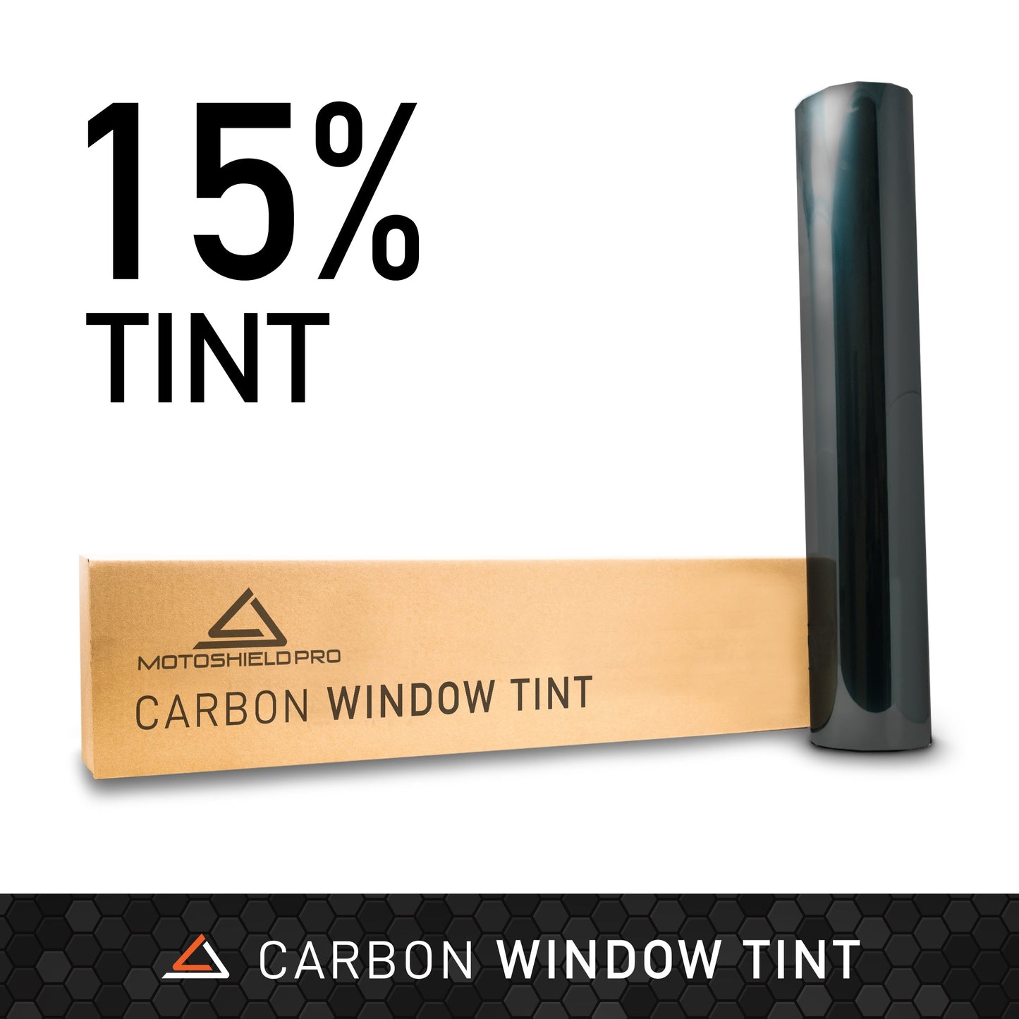 MotoShield Pro Carbon Window Tint - 30" in x 100' ft Roll + Lifetime Warranty