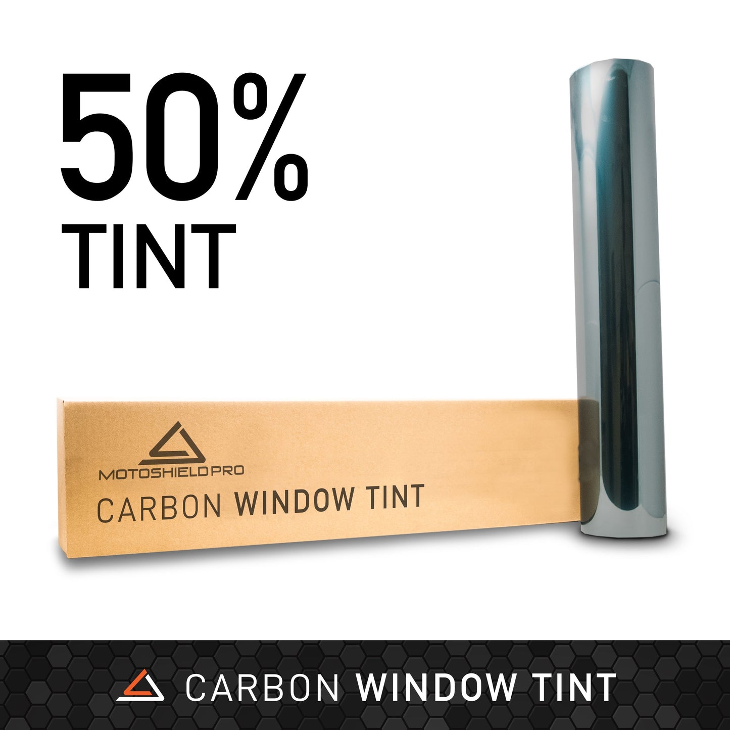MotoShield Pro Carbon Window Tint - 30" in x 100' ft Roll + Lifetime Warranty
