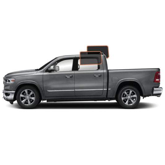 MotoShield Pro Premium Professional 2mil Precut Ceramic Window Tint Film for 2009-2018 Dodge Ram 1500 Crew Cab — (Rear Driver/ Passenger 15%) + Lifetime Warranty
