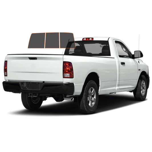 MotoShield Pro Premium Professional 2mil Precut Ceramic Window Tint Film for 2010-2018 Dodge Ram 1500 Standard Cab — (3pc Rear Windshield 5%) + Lifetime Warranty