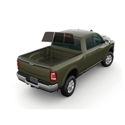 MotoShield Pro Premium Professional 2mil Precut Ceramic Window Tint Film for 2009-2021 Dodge Ram 2500 Crew Cab — (3pc Rear Windshield 15%) + Lifetime Warranty
