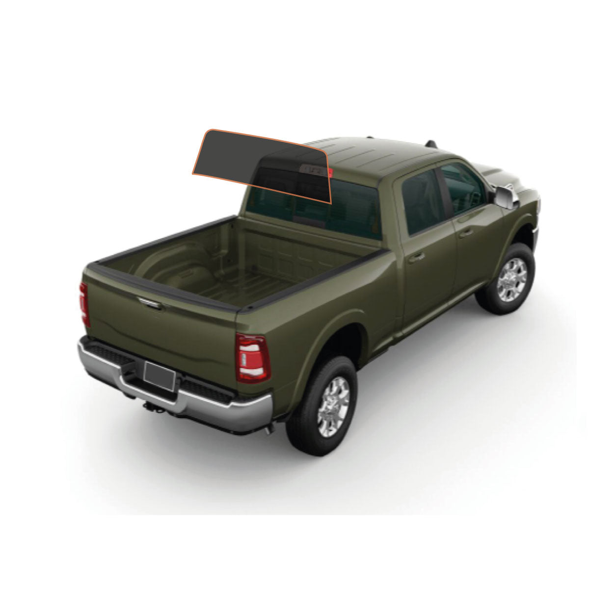 MotoShield Pro Premium Professional 2mil Precut Ceramic Window Tint Film for 2009-2021 Dodge Ram 2500 Crew Cab — (Rear Windshield 5%) + Lifetime Warranty