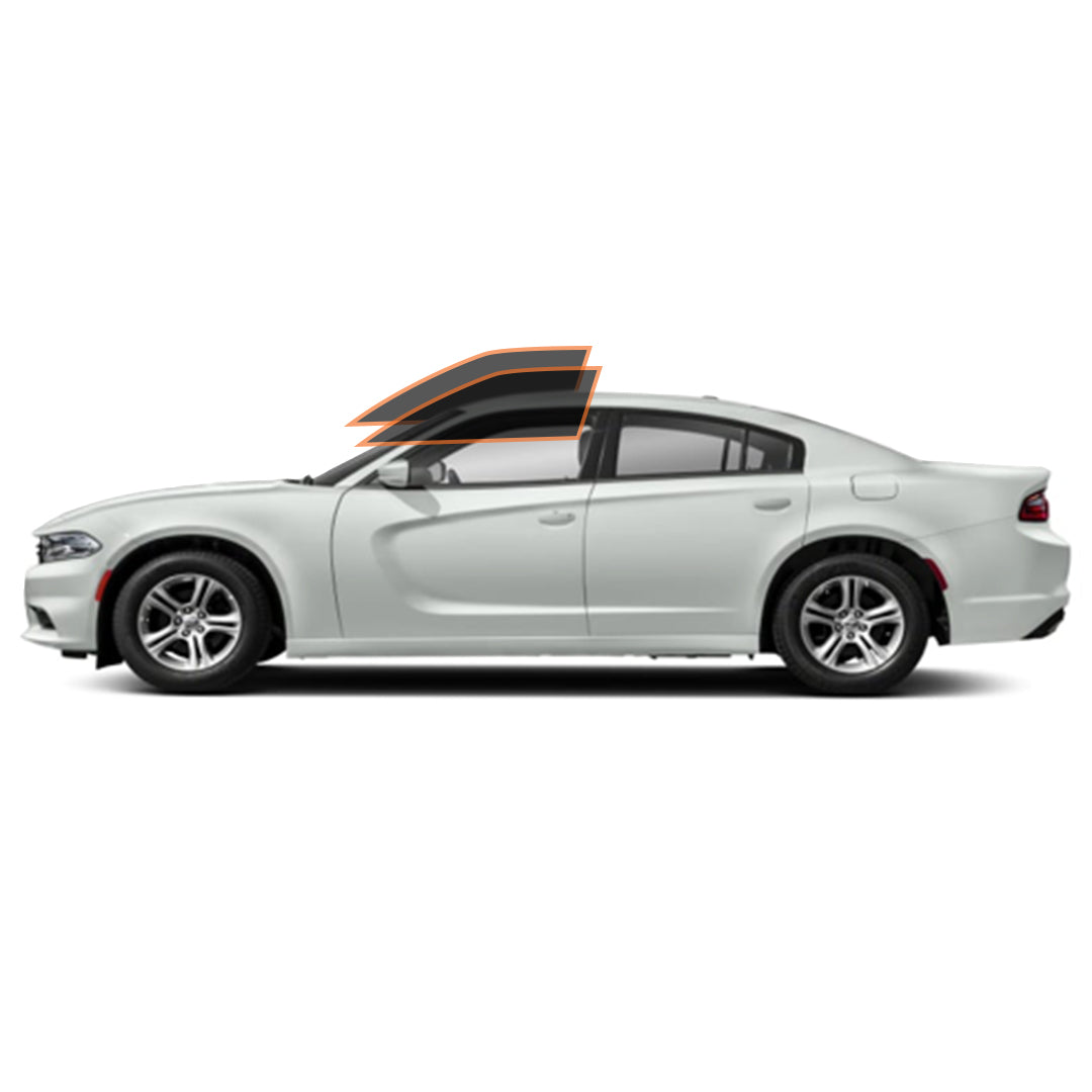 MotoShield Pro Premium Professional 2mil Precut Ceramic Window Tint Film for 2015-2020 Dodge Charger — (Front Driver/Passenger 25%) + Lifetime Warranty