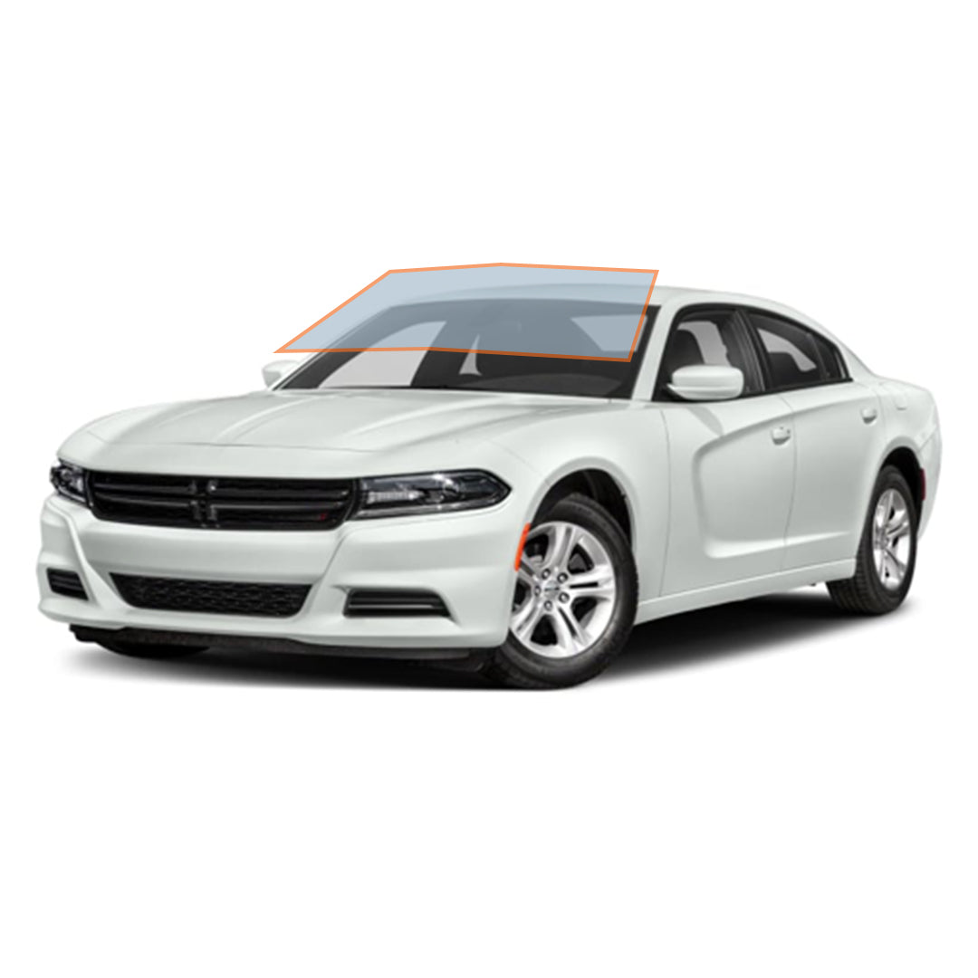 MotoShield Pro Premium Professional 2mil Precut Ceramic Window Tint Film for 2015-2020 Dodge Charger — (Front Windshield 50%) + Lifetime Warranty
