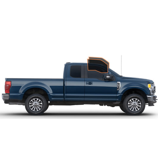 MOTOSHIELD PRO PREMIUM PROFESSIONAL 2MIL CERAMIC WINDOW TINT FILM FOR 2013-2016 FORD F-250 EXTENDED CAB — (FRONT DRIVER/PASSENGER 25%) + LIFETIME WARRANTY