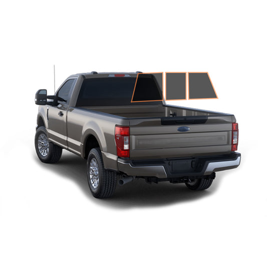 MotoShield Pro Premium Professional 2mil Precut Ceramic Window Tint Film for 2013-2016 Ford F250Standard Cab — (3pc Rear Windshield 25%) + Lifetime Warranty