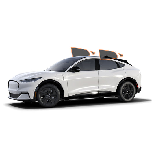 MOTOSHIELD PRO PREMIUM PROFESSIONAL 2MIL CERAMIC WINDOW TINT FILM FOR 2021-2022 FORD MUSTANG MACH E — (REAR DRIVER/ PASSENGER 5%) + LIFETIME WARRANTY