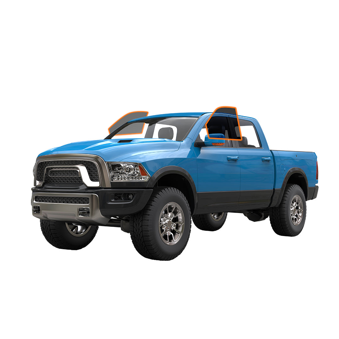 Precision Films Nano Carbon Window Tint For 2019-2022 Ram 1500 CREW Front Doors - Choose Shade