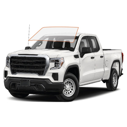 MotoShield Pro Premium Professional 2mil Precut Ceramic Window Tint Film for 2014-2019 GMC Sierra 1500 Double Cab — (Front Windshield 70%) + Lifetime Warranty