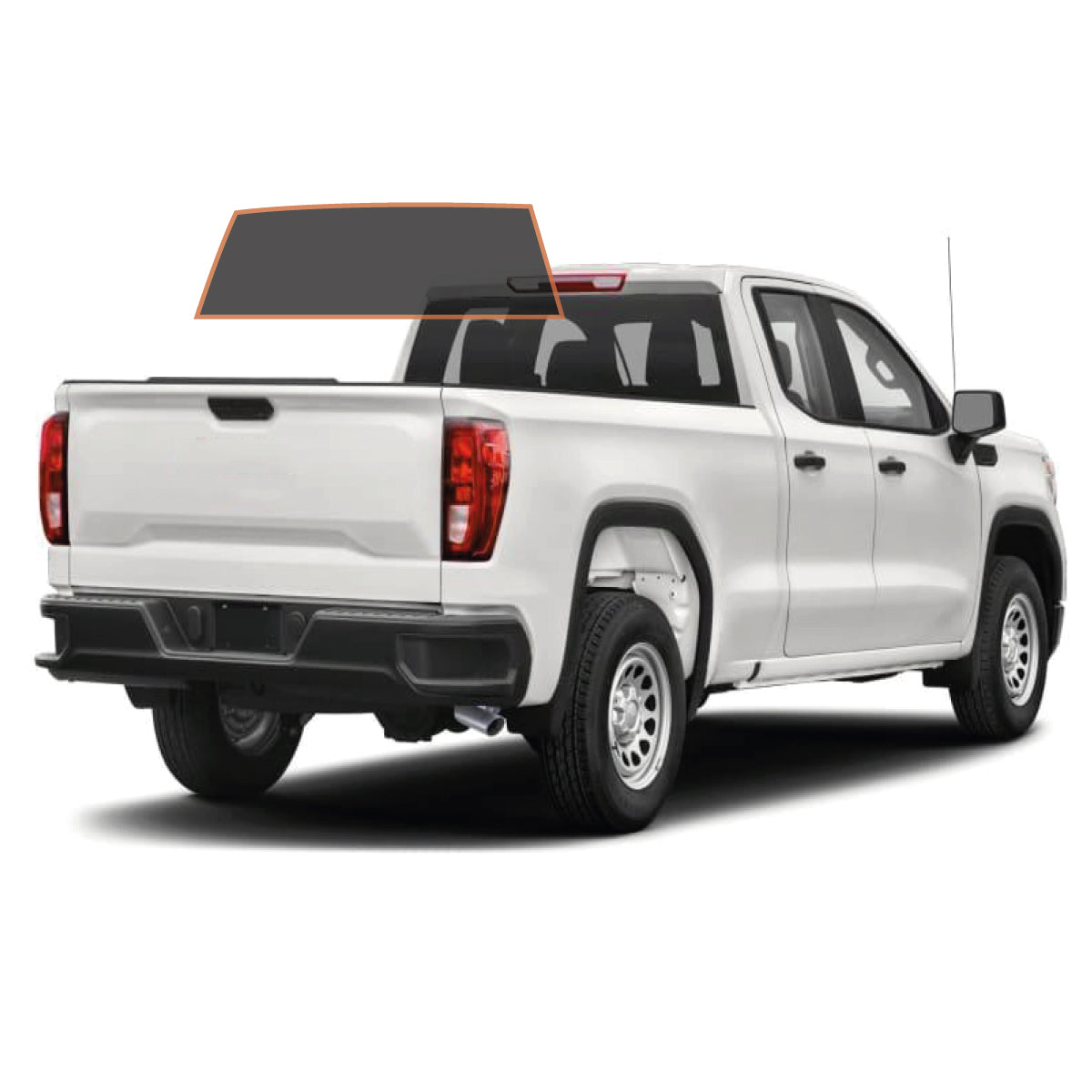 MOTOSHIELD PRO PREMIUM PROFESSIONAL 2MIL PRECUT CERAMIC WINDOW TINT FILM FOR 2014-2019 GMC SIERRA 1500 DOUBLE CAB — (REAR WINDSHIELD 5%) + LIFETIME WARRANTY