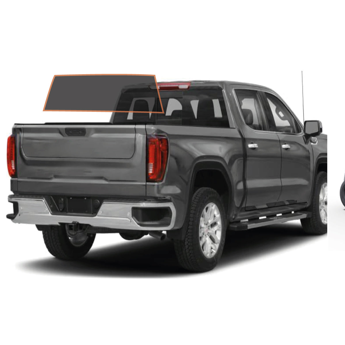 MOTOSHIELD PRO PREMIUM PROFESSIONAL 2MIL PRECUT CERAMIC WINDOW TINT FILM FOR 2014-2018 GMC SIERRA 1500 CREW CAB — (REAR WINDSHIELD 5%) + LIFETIME WARRANTY