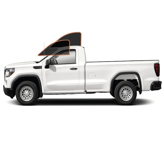 PRECUT CERAMIC WINDOW TINT FILM FOR 2014-2019 GMC SIERRA 1500 STANDARD CAB — (FRONT DRIVER/PASSENGER 25%)