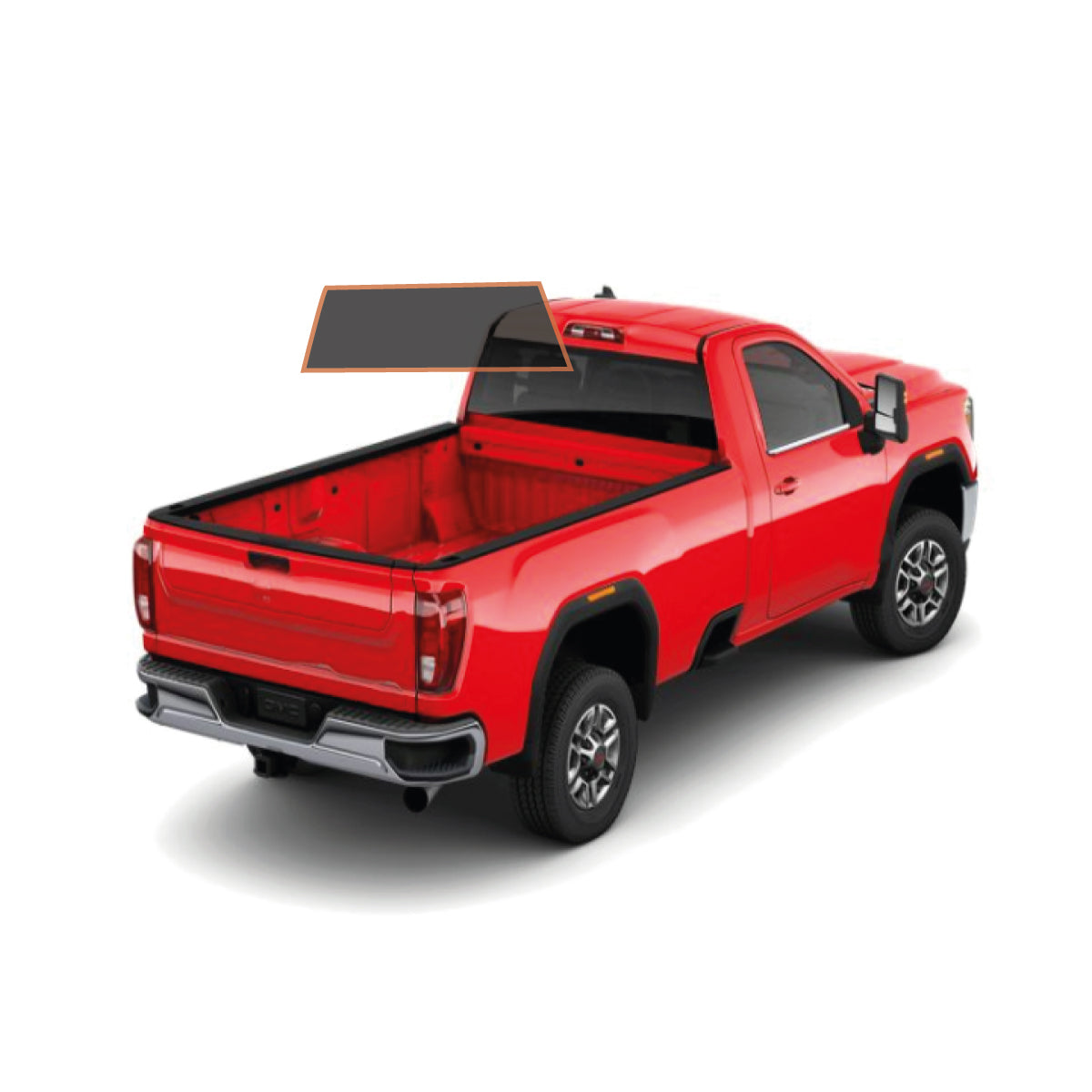 PRECUT CERAMIC WINDOW TINT FILM FOR 2014-2019 GMC SIERRA 2500 STANDARD CAB — (REAR WINDSHIELD 25%)