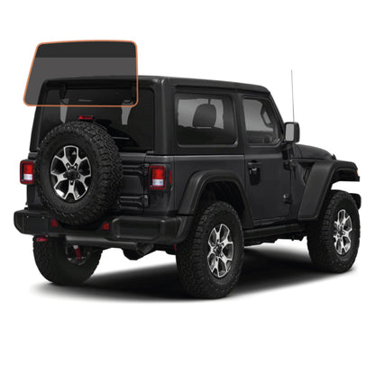 MotoShield Pro Premium Professional 2mil Precut Ceramic Window Tint Film for 2011-2017 Jeep Wrangler 2 Door Hard Top — (Solid Rear Windshield 5%) + Lifetime Warranty