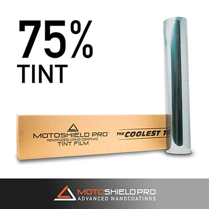 MotoShield Pro Nano Ceramic Window Tint - 40" in x 100' ft Roll + Lifetime Warranty