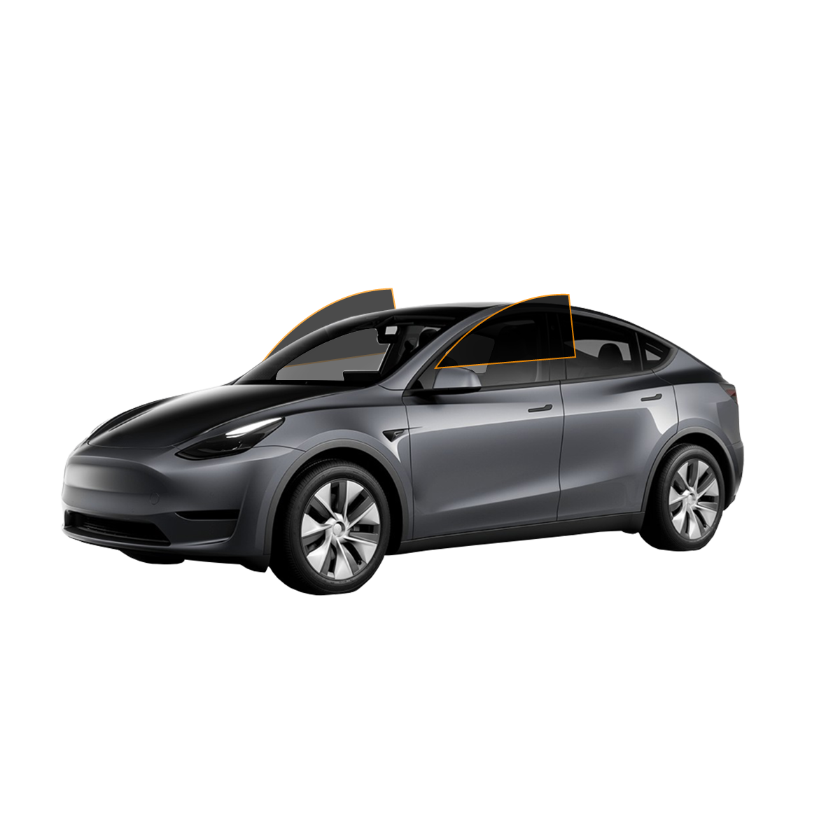 TESLA MODEL Y CARBON WINDOW TINT FRONT 2 WINDOWS 