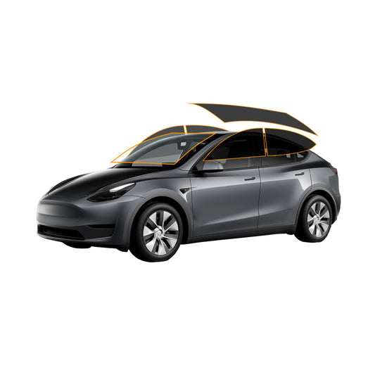 Tesla model y carbon window tint rear window