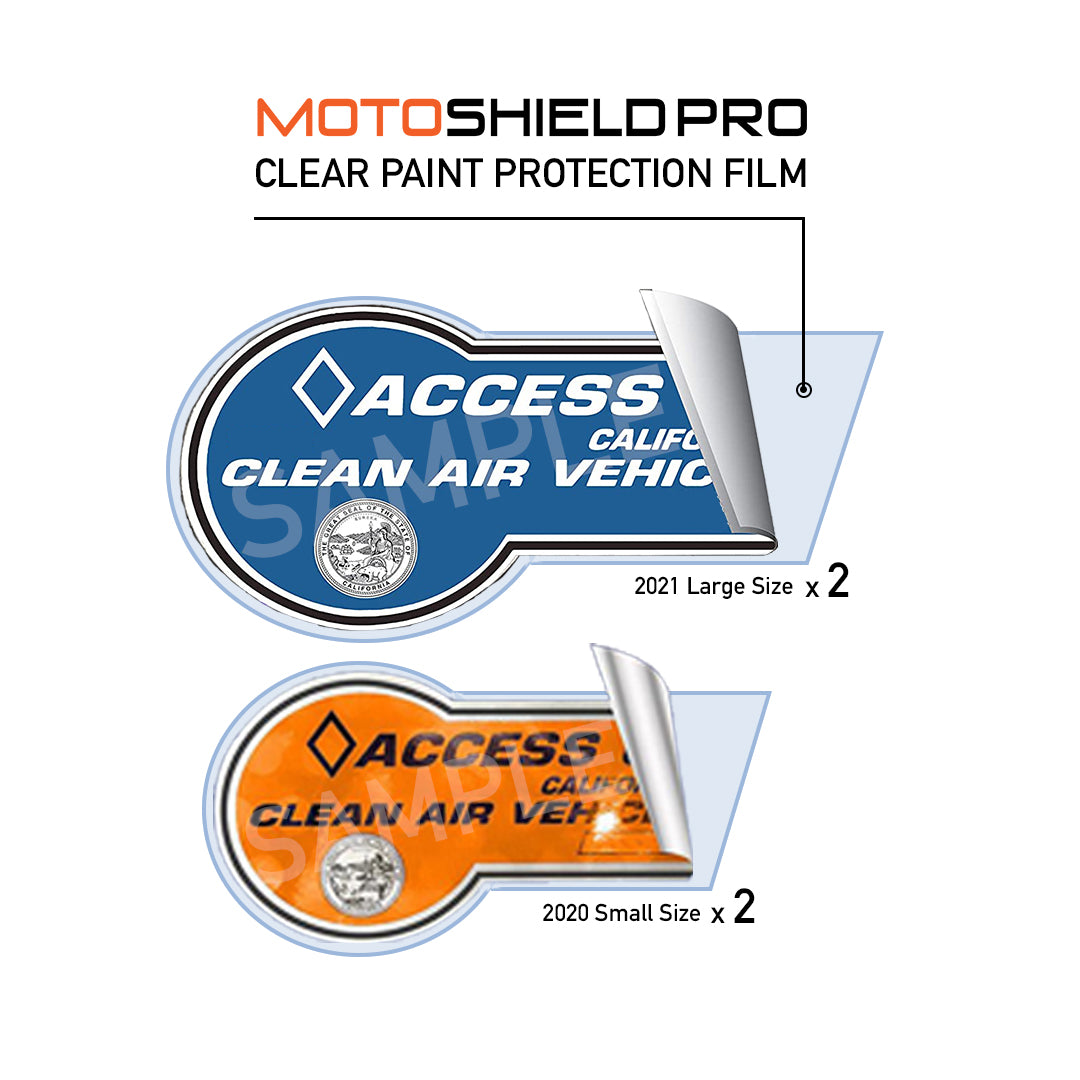  Clear air filter sticker for Moto Shield Pro, designed for enhanced performance and protection in motorcycle applications.

