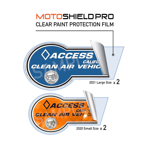  Clear air filter sticker for Moto Shield Pro, designed for enhanced performance and protection in motorcycle applications.

