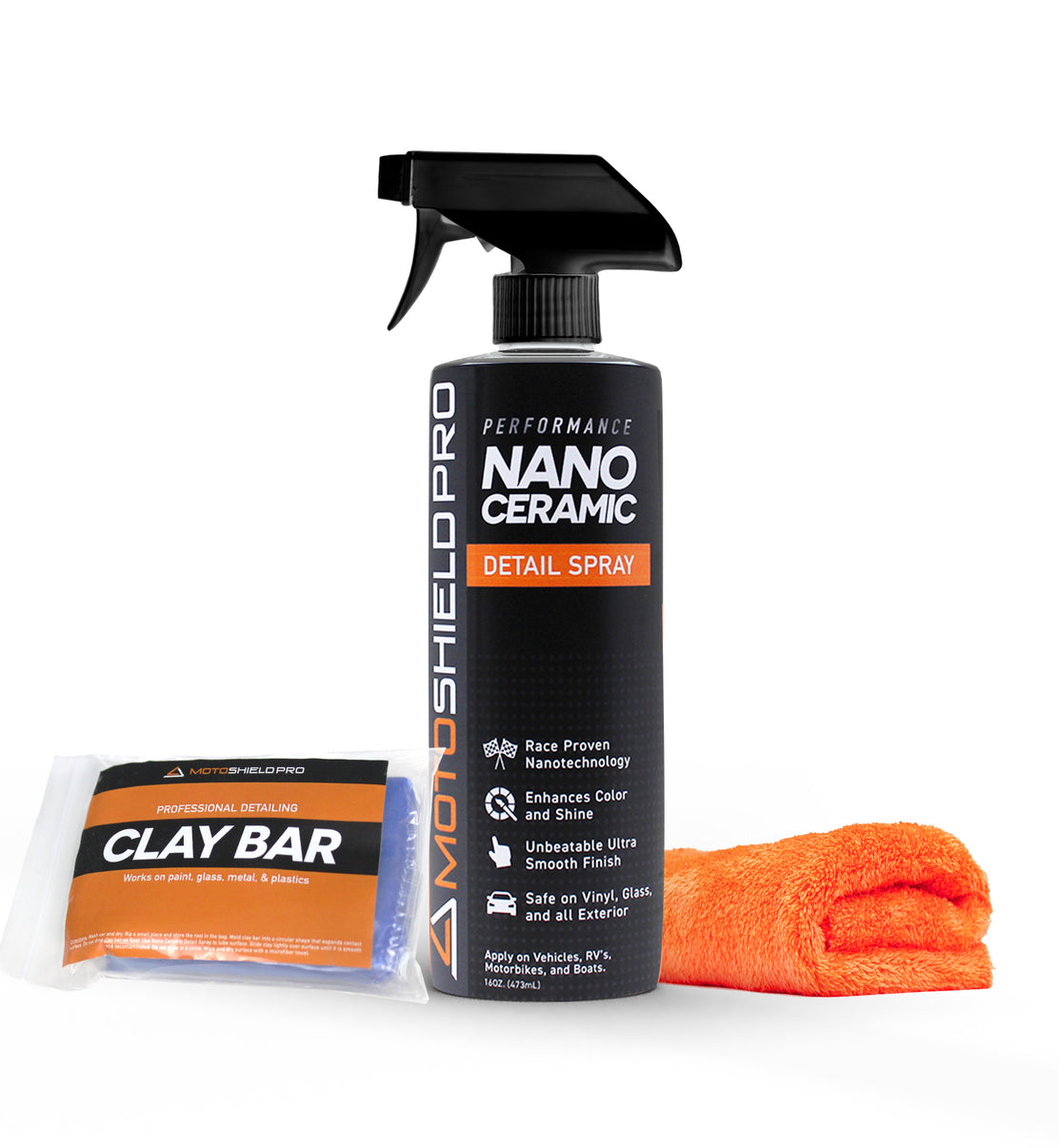 MotoShield Pro Performance Nano Ceramic Detail Spray - 16oz Kit